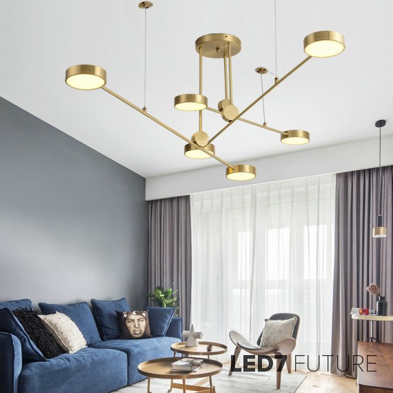 Loft Industry Modern - Line Disks Chandelier